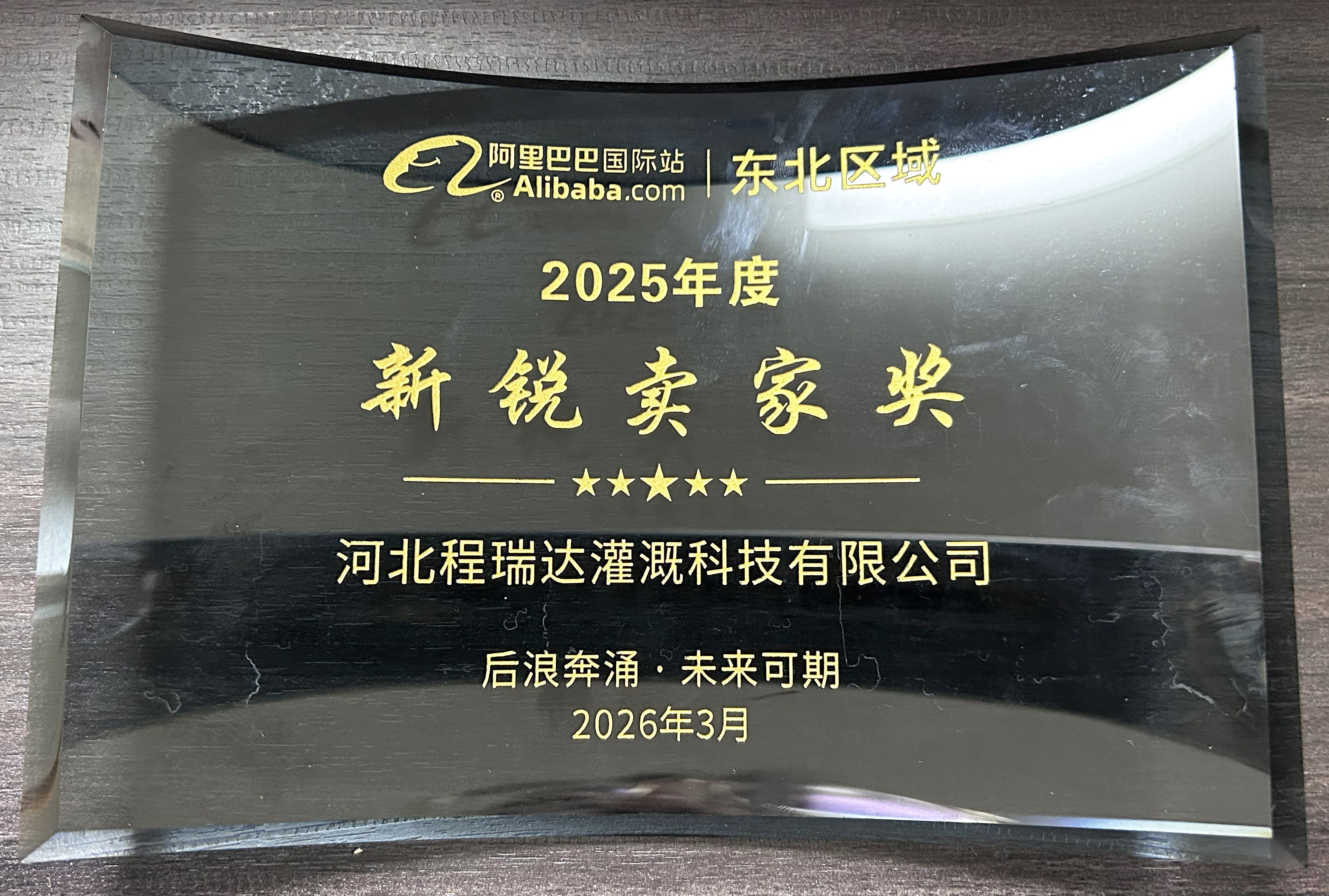 哈密程瑞达灌溉 | 荣获阿里国际站新锐卖家奖